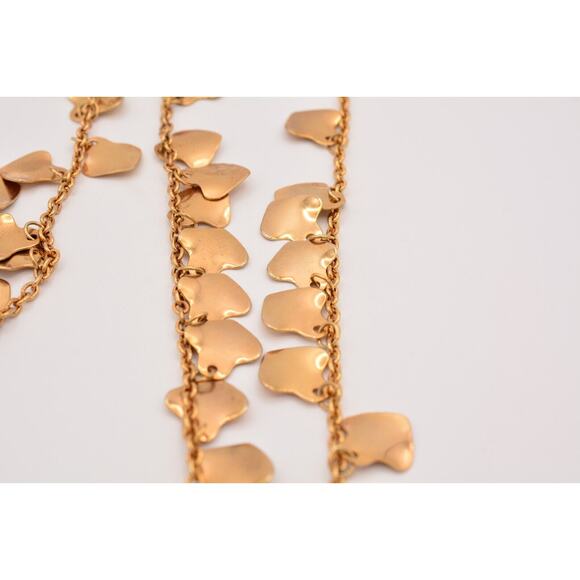 Vintage Statement Belt Gold Shaker Charm Dangle Linked Shiny Heavy Chunky 37" - Picture 11 of 12